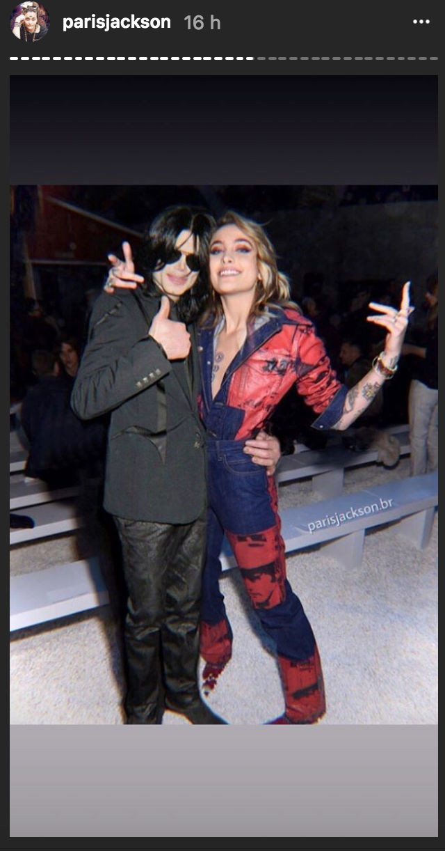 Paris Jackson, Michael Jackson, Dia del Padre